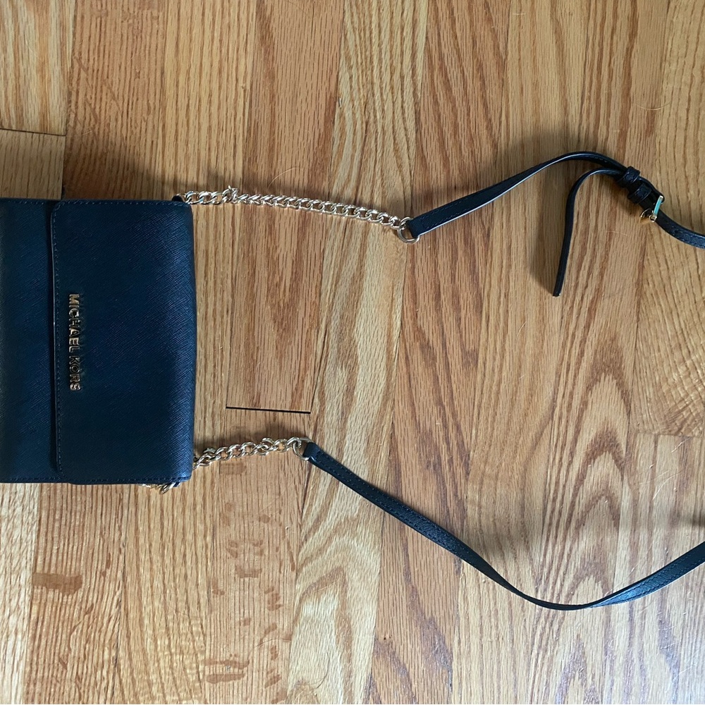 Michael Kors Navy Crossbody Bag with Gold Chain